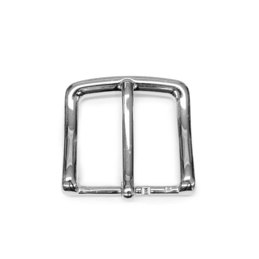 Brass Belt Buckle Silver coloured, 40 mm