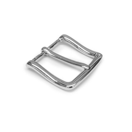 Brass Belt Buckle Silver coloured, 40 mm