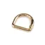 D-Shaped Metal Carabiner Gold– Versatile Bag Attachment