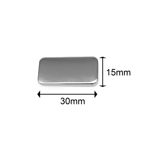 Engravable Metal  Tag, Silver Coloured