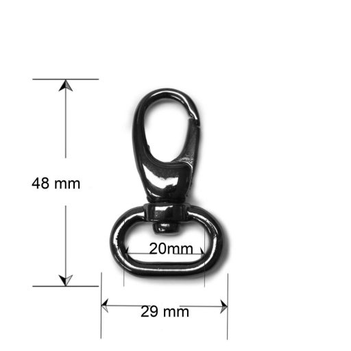 carabiner, Gold, 20 mm