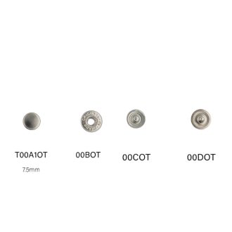 Nickel Press Stud, 7,5 mm head diameter