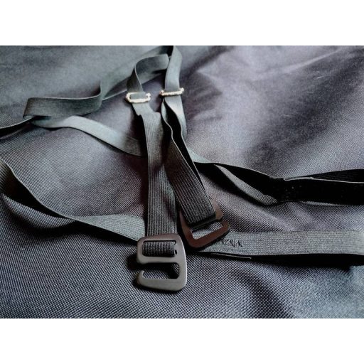 Aluminum G-hook bag buckle, 25 mm, 1 inch, black