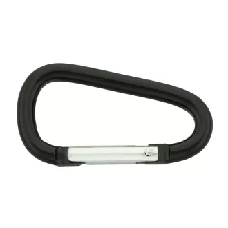 Aluminium Keychain Carabiner Black – Lightweight, 47 mm