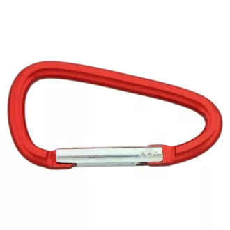 Aluminium Keychain Carabiner Red – Lightweight, 57 mm