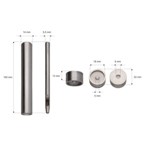 Magnetic snap setter kit, 3 pcs