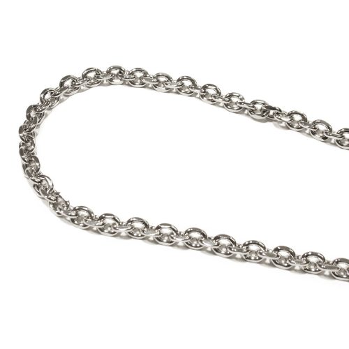 Round Link  Handbag Chain, Nickel, 7 mm x 9 mm