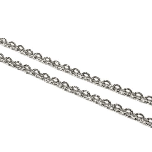 Round Link  Handbag Chain, Nickel, 7 mm x 9 mm