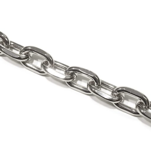 Oval alumínium Chain, Nickel, 15 mm x 20 mm