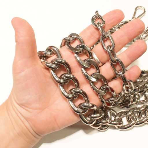 Oval alumínium Chain, Nickel, 15 mm x 20 mm