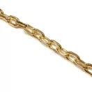 Oval alumínium Chain, Gold, 15 mm x 20 mm
