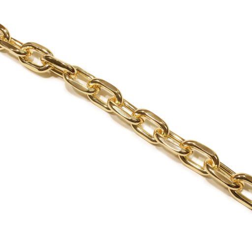 Oval alumínium Chain, Gold, 15 mm x 20 mm