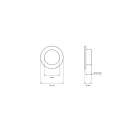 Eyelet, nickel, 5 mm