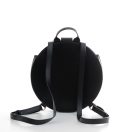 Minimalist Round black leather backpack 