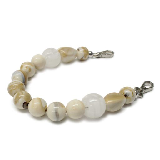 Purse handle with beads, 35 cm long