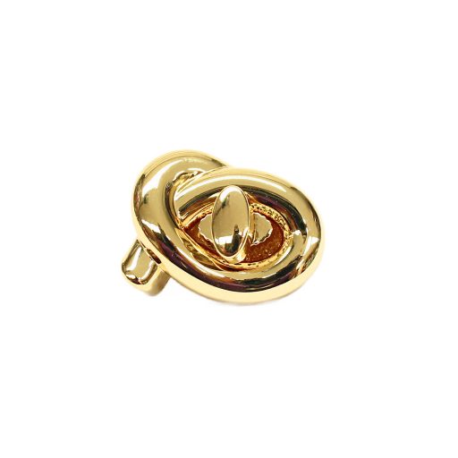 Knot - turning lock, gold colour
