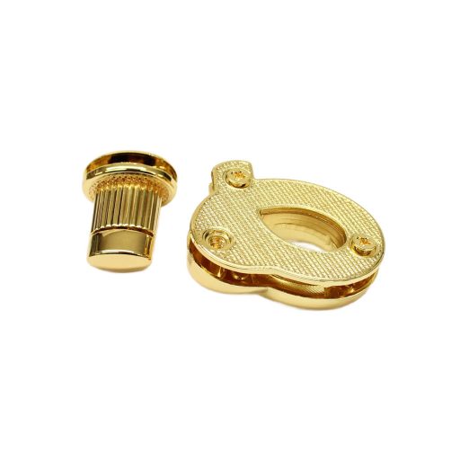 Knot - turning lock, gold colour