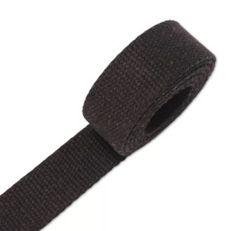 Cotton webbing, 20 mm, dark brown colour