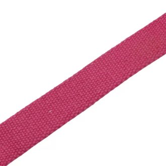 Cotton webbing, 20 mm, fuxia pink colour