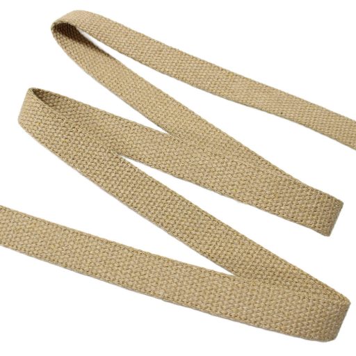 Cotton webbing, 20 mm, linen colour