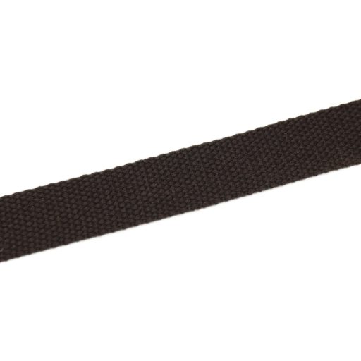 PolyCotton Webbing, Dark Brown, 25 mm