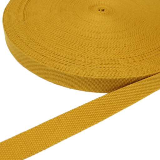 Polyotton Strap, mustard, 25 mm