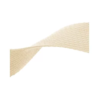 PolyCotton Webbing, Dark Beige, 25 mm