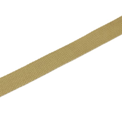 PolyCotton Webbing, Dark Beige, 25 mm