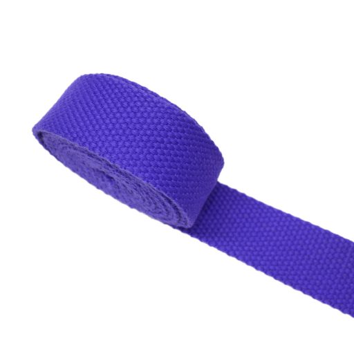 Polycotton webbing, purple, 25 mm wide