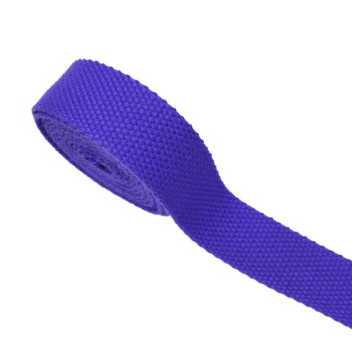 Polycotton webbing, purple, 25 mm wide