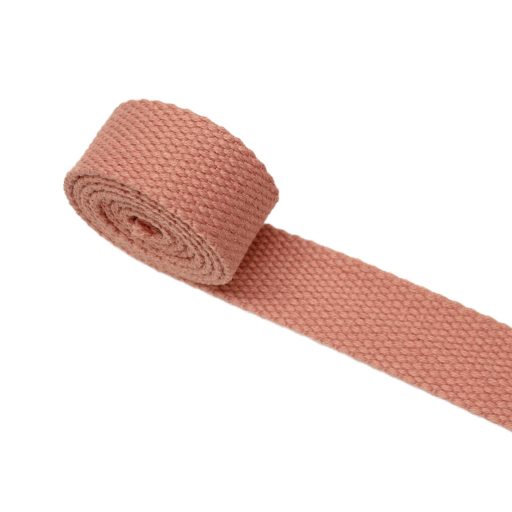 Polycotton Webbing, peach, 25 mm