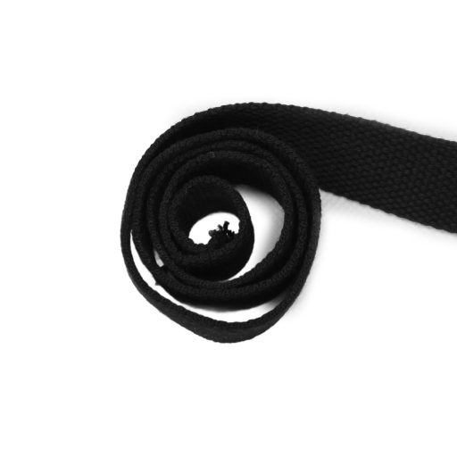 Polycotton webbing for bags, black, 25 mm wide