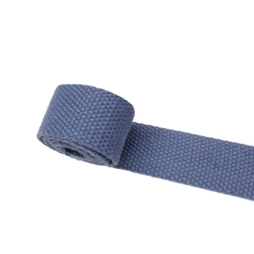 Polycotton webbing, blue, 25 mm wide