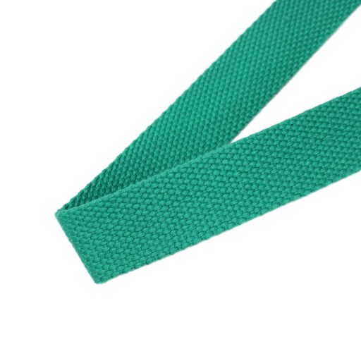 Polycotton webbing for bags, turquoise green, 25 mm