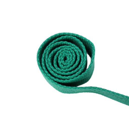 Polycotton webbing for bags, turquoise green, 25 mm