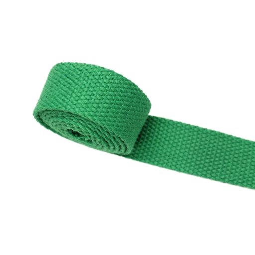 Polycotton webbing, green, 25 mm