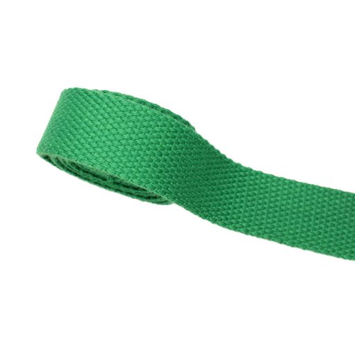 Polycotton webbing, green, 25 mm