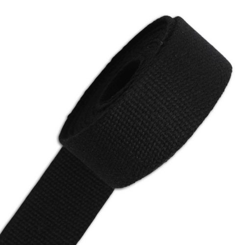 Cotton Webbing, Black, 40 mm