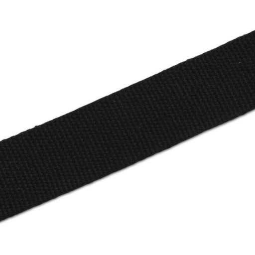 Cotton Webbing, Black, 40 mm