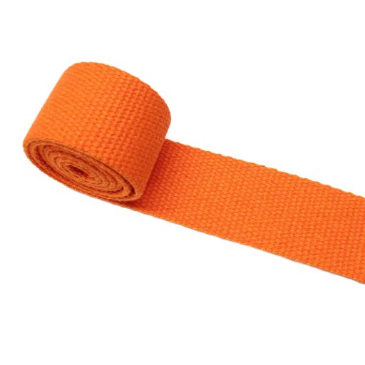 Cotton Webbing, Orange, 40 mm
