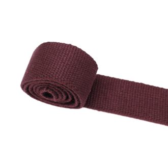 Cotton Webbing, Burgundy, 40 mm