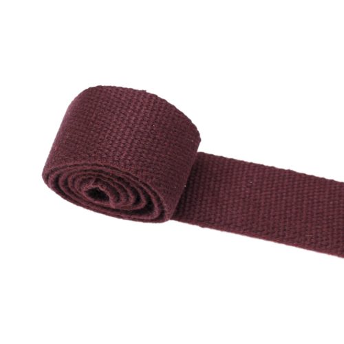 Cotton Webbing, Burgundy, 40 mm
