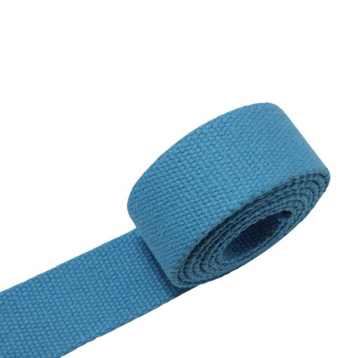 Cotton Webbing, Turquoise Blue, 40 mm