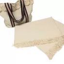 1 piece of fabric with fringes, beige