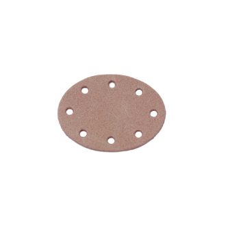 Oval Leather Sewing Label, Pink