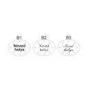 Oval Leather Sewing Label, Pink