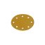 Oval Leather Sewing Label, Yellow