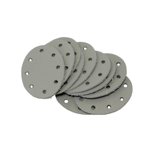 Oval Leather Sewing Label, Grey