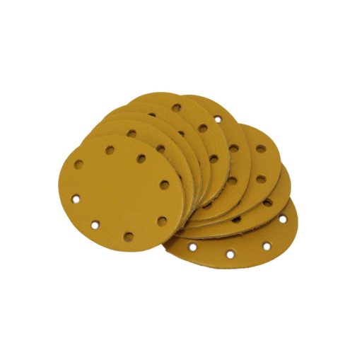 Oval Leather Sewing Label, Yellow