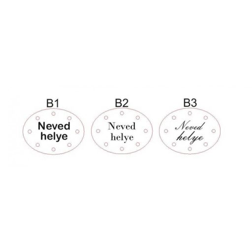 Oval Leather Sewing Label, Yellow